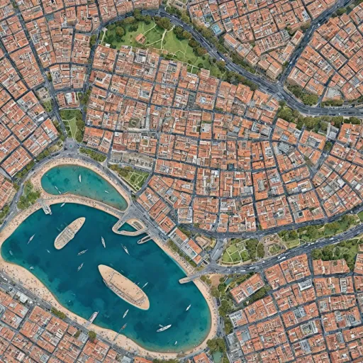 Elegant map of hotels in Barcelona Spain for a refined city stay